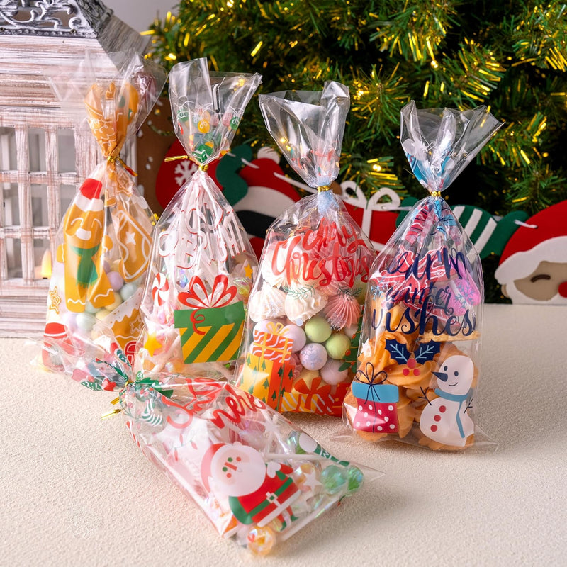 144 PCS Christmas Cellophane Candy Bags