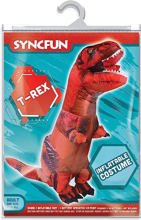 Adult Red Tyrannosaurus Rex Inflatable Costume