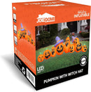 Joiedomi 12.5 Ft Inflatable Halloween Pumpkin Set with Witch Hat & LED Lights
