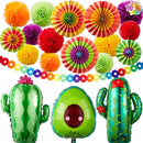Fiesta Party Foil Balloons, 19 Pcs