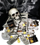 Box Of Skeleton Bones And Skull For Halloween Decorations