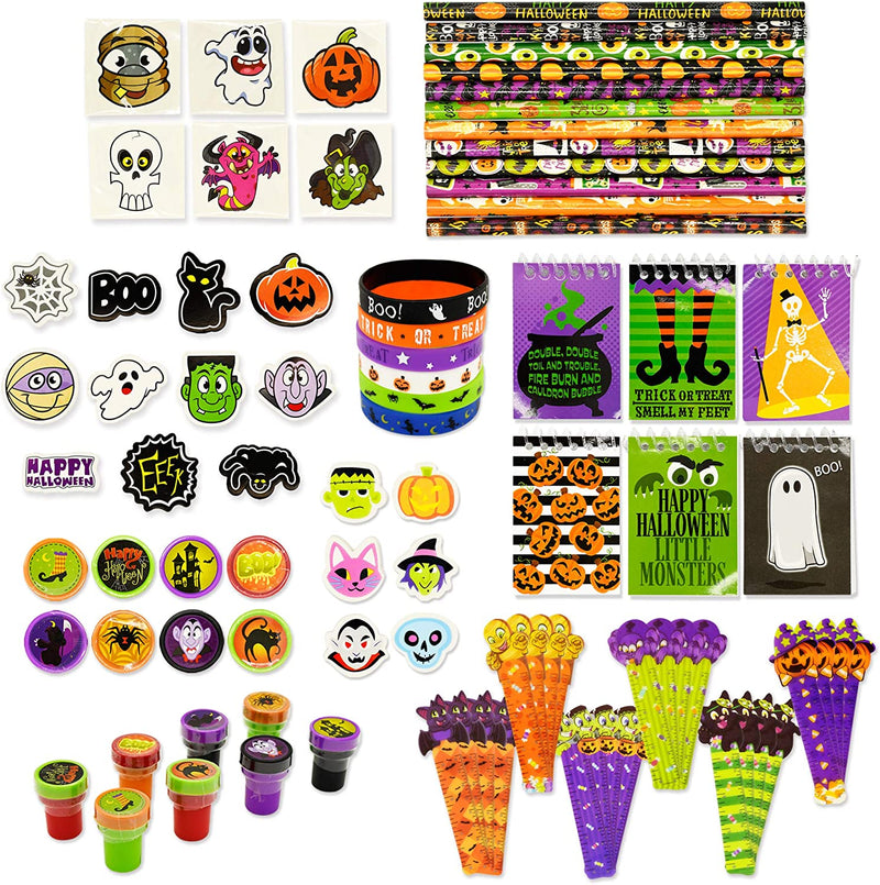 Prefilled Goody Bags With Halloween Gift Tag, 12 Pack