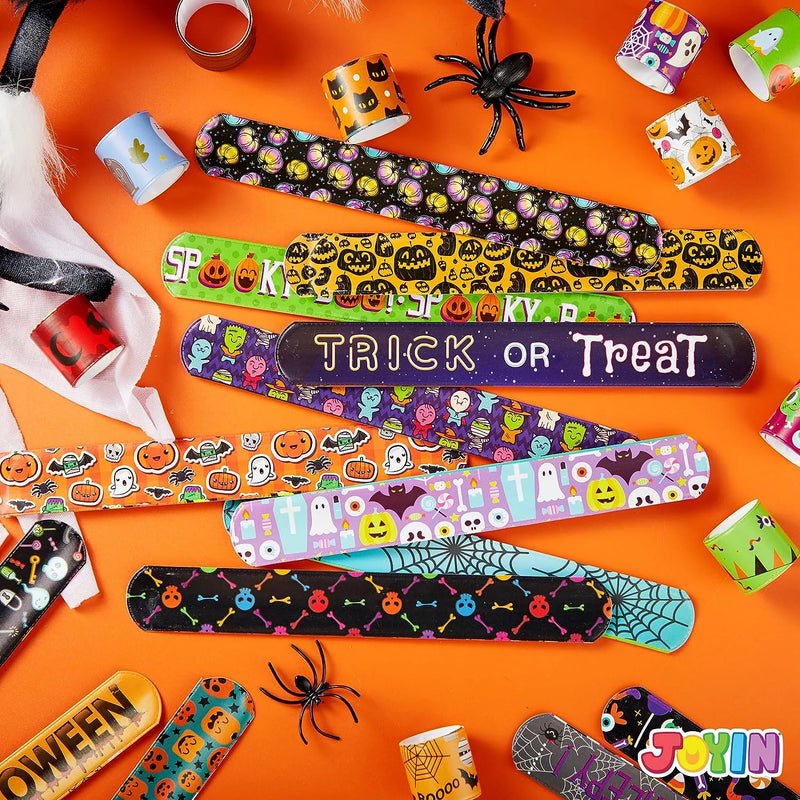Halloween Themed Slap Bracelets, 72 Pcs