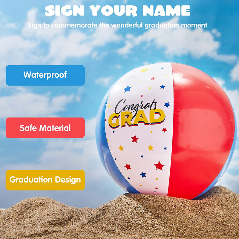 12Pcs Graduation Inflatable Beach Balls, 12in