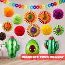 Fiesta Party Foil Balloons, 19 Pcs