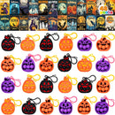 JOYIN 48 Pcs Halloween Pumpkin Pop Bubble Keychains with Gift Cards