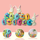 JOYIN Easter Bunny & Egg Resin Figurine Set Spring Tabletop Decorations for Mantel Desk
