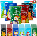 72 PCS Christmas Plastic Goodies Bags with Handles