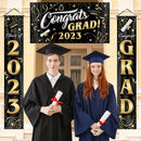 36inx70in Congratulation Graduate Banner Backdrop + 2Pcs Hanging Banners