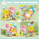 JOYIN 72 Pack Easter Plastic Gift Bags with Animal Flower Easter Party Supplies for Kids