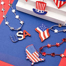 18Pcs July 4th Necklaces (6 Pendants)