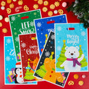 72 PCS Christmas Plastic Goodies Bags with Handles