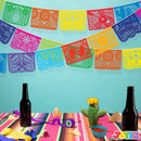 36Pcs Cinco de Mayo Plastic Papel Picado Banner, 18ft