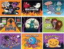 Halloween 3D push bubble-out Greeting Cards, 72 Pcs