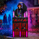 JOYIN 6 FT Animatronic DJ Reaper - RGB Light-Up Halloween Outdoor Prop