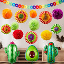 Fiesta Party Foil Balloons, 19 Pcs