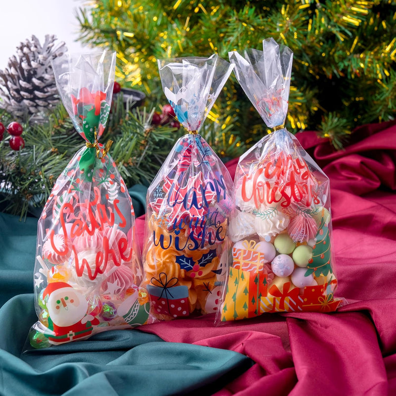 144 PCS Christmas Cellophane Candy Bags