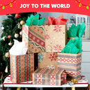 24 PCS Christmas Kraft Gift Bags Xmas Holiday Paper Goody Wrap Shopping Bags with Handles for Holiday Presents