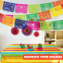 36Pcs Cinco de Mayo Plastic Papel Picado Banner, 18ft