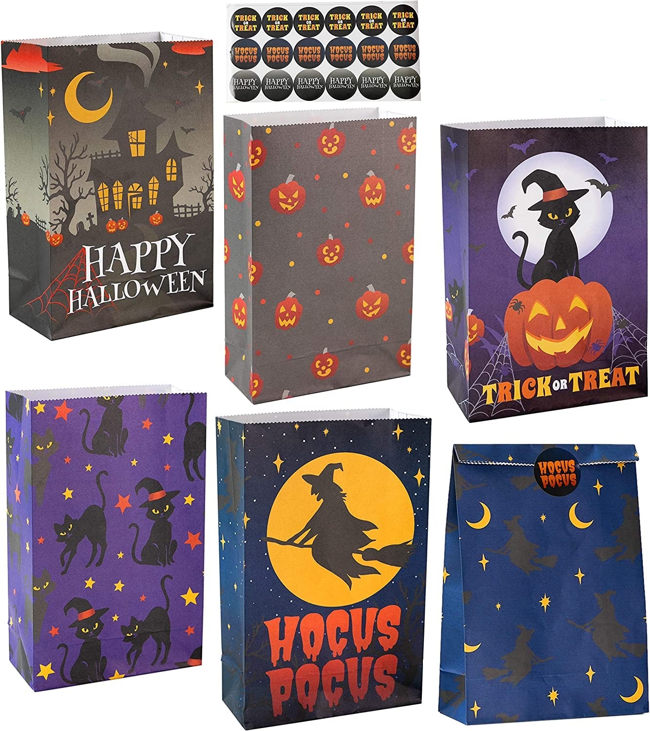 48 Pcs Halloween Paper Treat Bags   91qq MTbPL. AC SL1500 