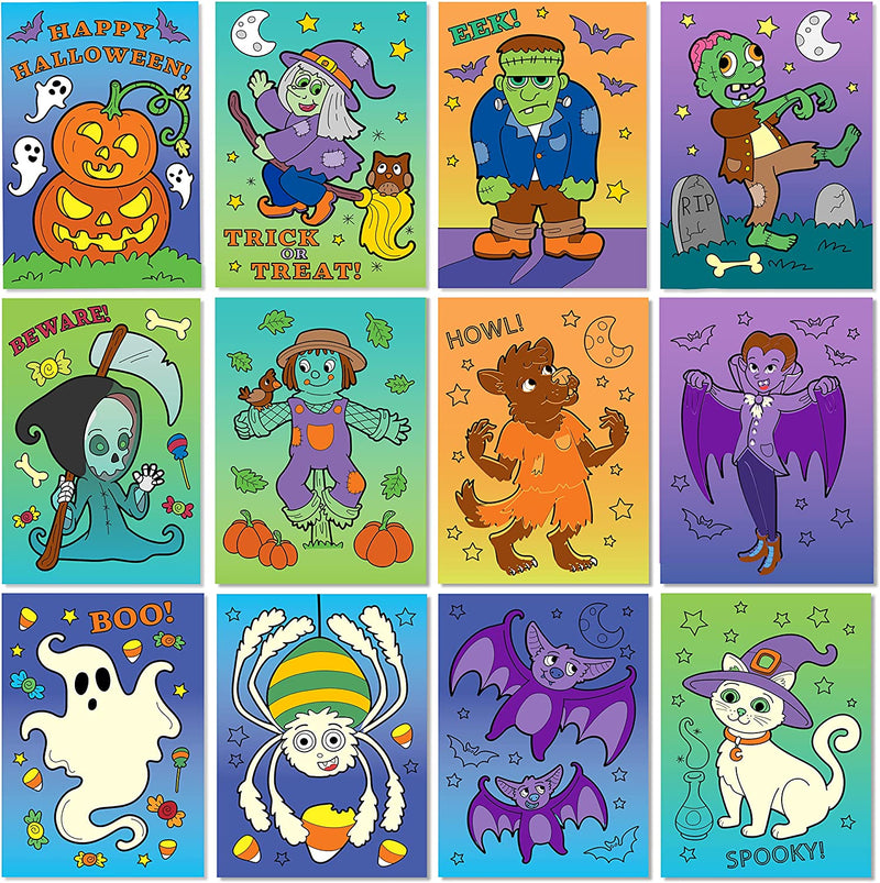 48 Pieces Halloween Coloring Book