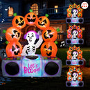 Joiedomi 6 Ft Inflatable Halloween Music Skeleton Pumpkin with LED Lights