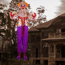 68in Neon Face Hanging Clown Decoration