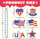 18Pcs July 4th Necklaces (6 Pendants)