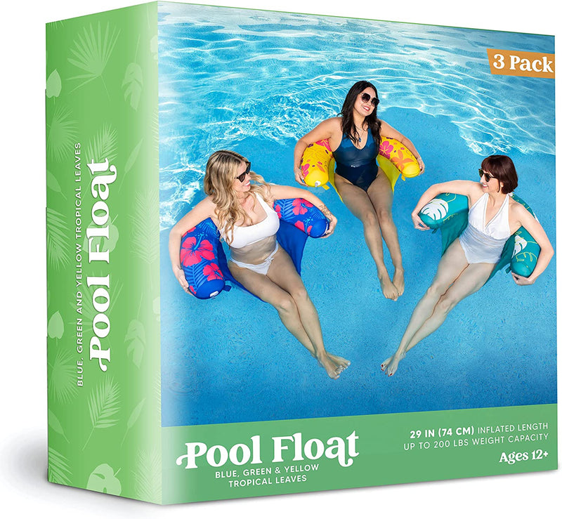 3Pcs Sloosh Inflatable Pool Float Chairs