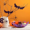 5 Halloween Spider Web Plastic Basket Bowls