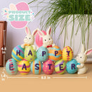 JOYIN Easter Bunny & Egg Resin Figurine Set Spring Tabletop Decorations for Mantel Desk