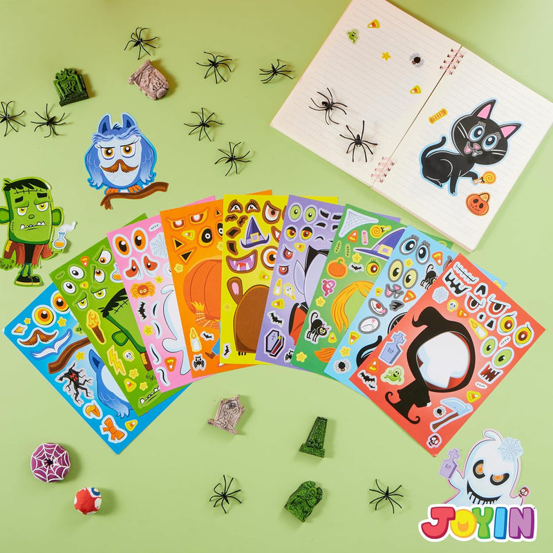 36 Pcs Halloween Make a Face Stickers for Kids