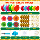 96Pcs Mexican Fiesta colorful Party Decoration Supplies with balloons