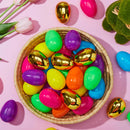 98 Pcs 2.3 Easter Eggs with 2 Golden Eggs, Plastic Eggs Fillable for Easter Eggs Hunt