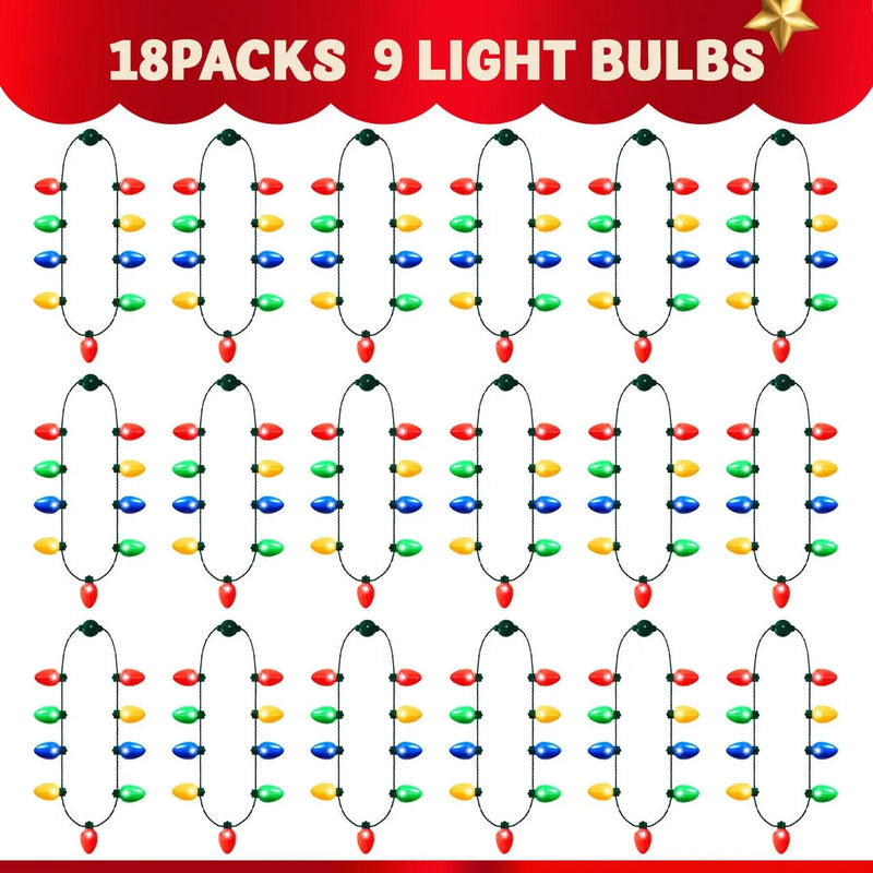 9 Bulbs Necklaces Holiday Nacklace Costume Accessories