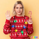 9 Bulbs Necklaces Holiday Necklace Accessories for Christmas Party,1 Pack