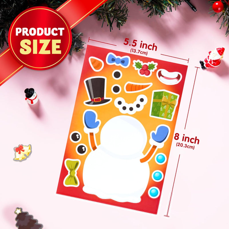 64 Pcs Christmas Make-a-face Stickers, Christmas Crafts for Kids