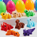 8Pcs Prefilled Easter Eggs with Mini Dinosaur