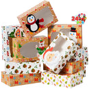24 Pcs Christmas Cookie Boxes with Window