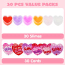 30 PCS Valentines Day Slime, Heart Shape Slime Stress