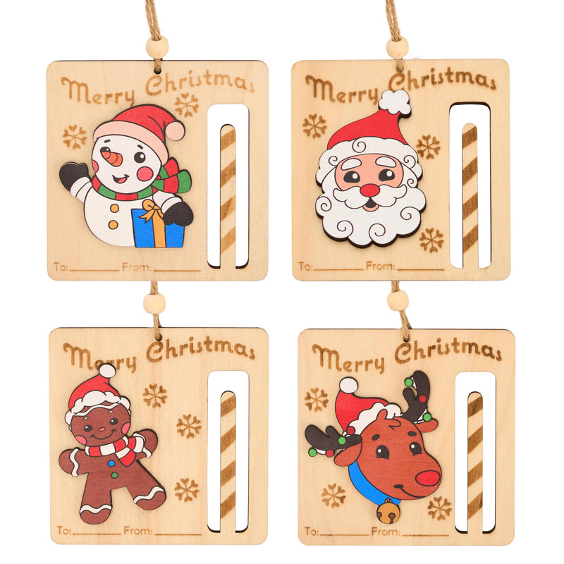 8 Pcs Christmas Money Holders for Cash Ornaments, Card Holder Display for Christmas Party Decorations