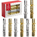 10in Snowflake Christmas No-Snap Party Favor (Gold & Silver), 8 Pcs