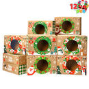12PCS Christmas Cookie Boxes for Gift Giving