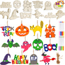 36 Pcs Halloween Craft Wooden Painting Kit