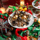 66 Pcs Brown Christmas Balls Ornaments Set