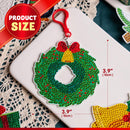 12 Pcs Christmas Diamond Art Ornaments Kit, 5D DIY Craft with Keychains for Kids