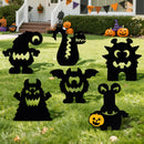 6Pcs Monster Yard Stakes Halloween Lawn Decorations