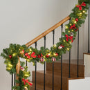 9FT Christmas Garland with Lights