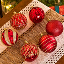 12 Pcs 3.15'' Red Gold Christmas Balls Ornaments Set