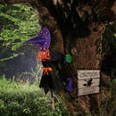 44" Crashing Witch Into Tree with Sign